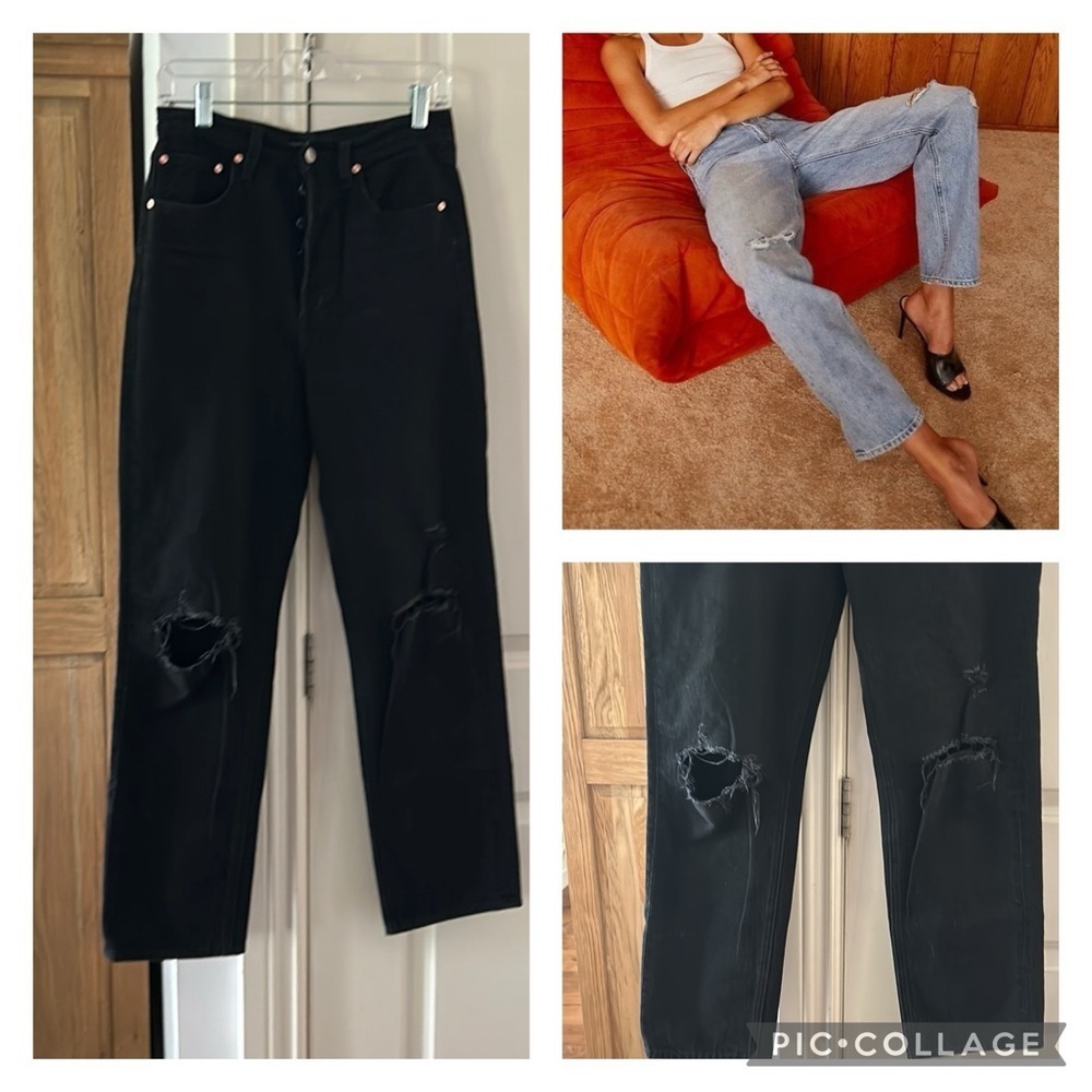 🎀 Aritzia denim forum the bonnet high-rise loose Jean size 25